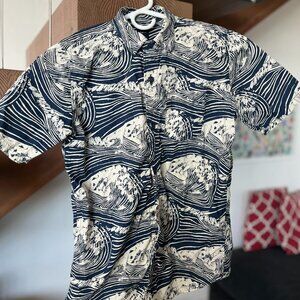 Boys Gap Size XXL/14-16 Navy and White Hawaiian Shirt